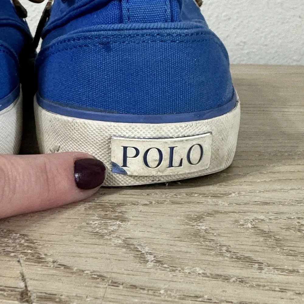 Polo Ralph Lauren Sander P Canvas Boat Shoes Moccasins Colby Blue Mens Size 10 D